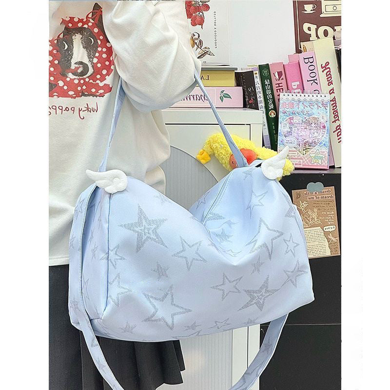 Trendy Star-Patterned Hobo Bag