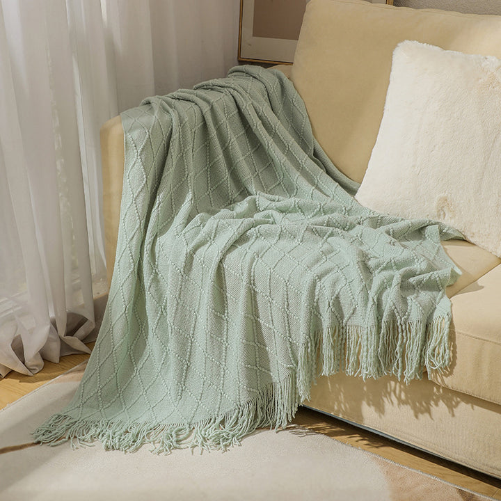 Cozy Knitted Throw Blanket