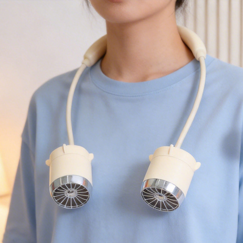 Ladies Portable Neck Fan with Flexible Use Bowlift