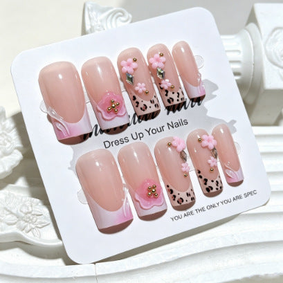 Floral Decorative Press-On Nail Tips Bowlift