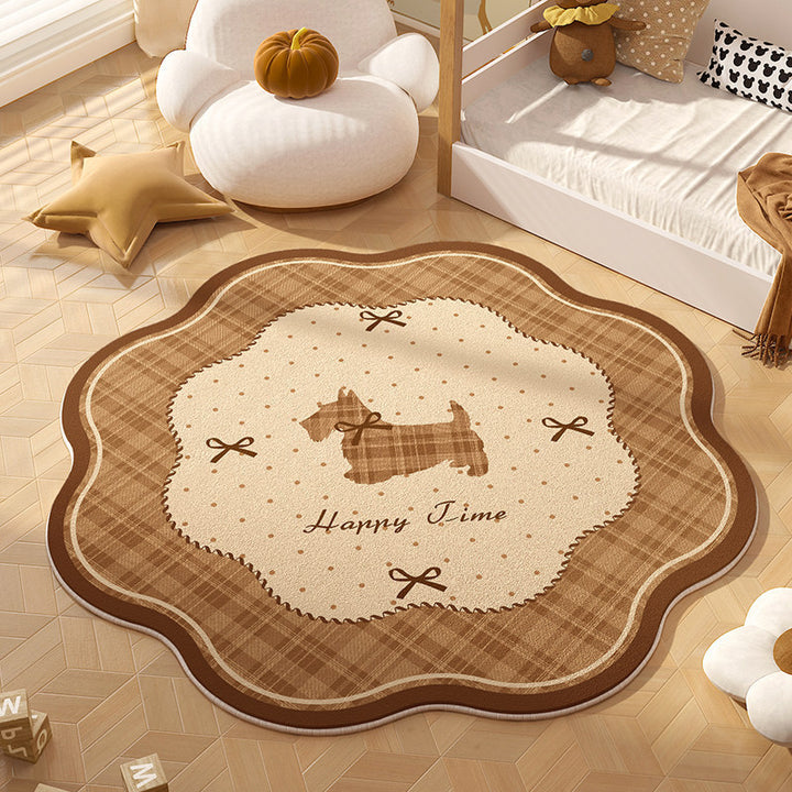 Playful Animal-Themed Round Area Rug
