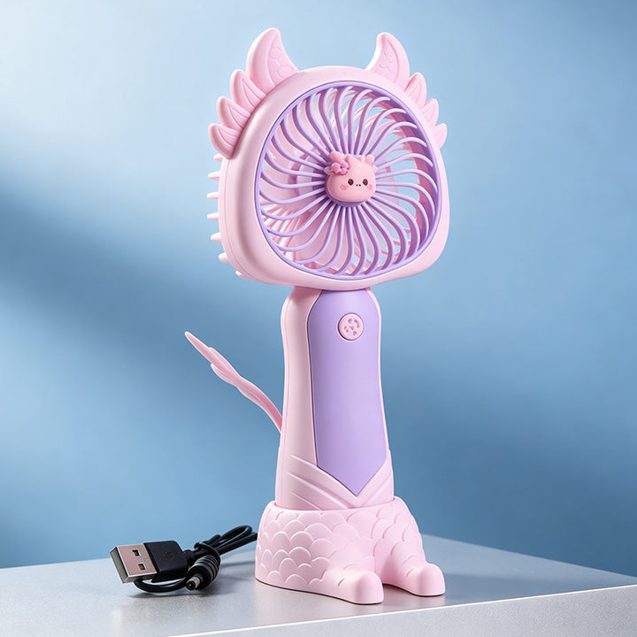 Women's portable USB handheld fan with cute cat design Bowlift