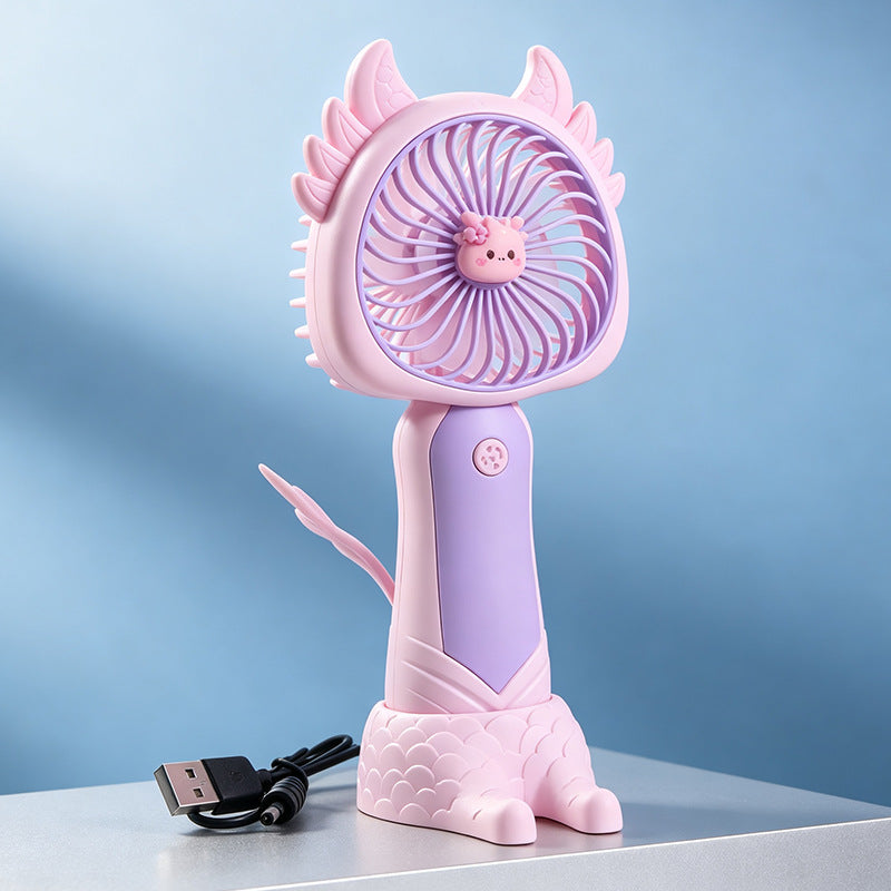 Ladies Portable Mini Handheld Fan with Cat Ears Bowlift