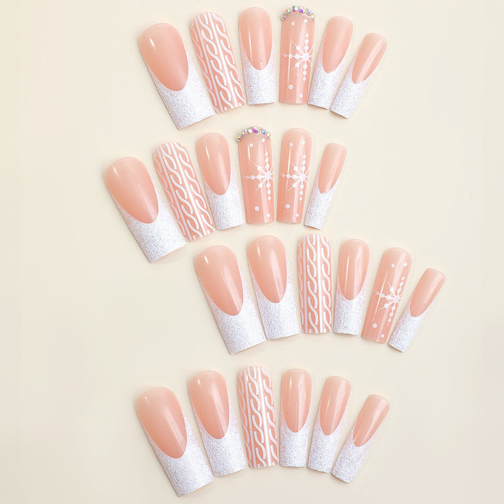 Artificial nail set with festive designs Bowlift