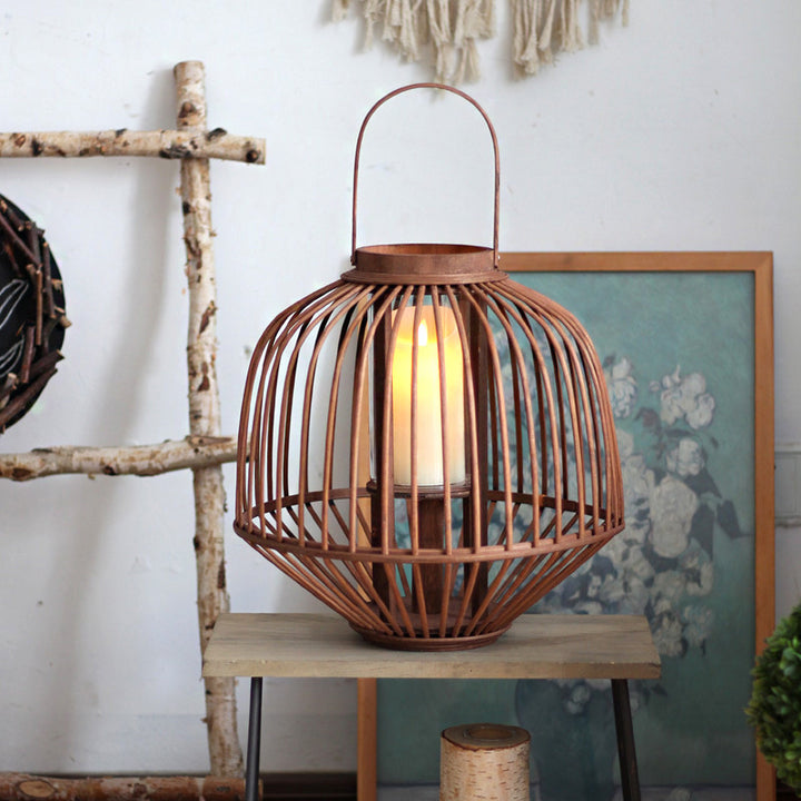 Decorative Rattan Lantern Bowlift