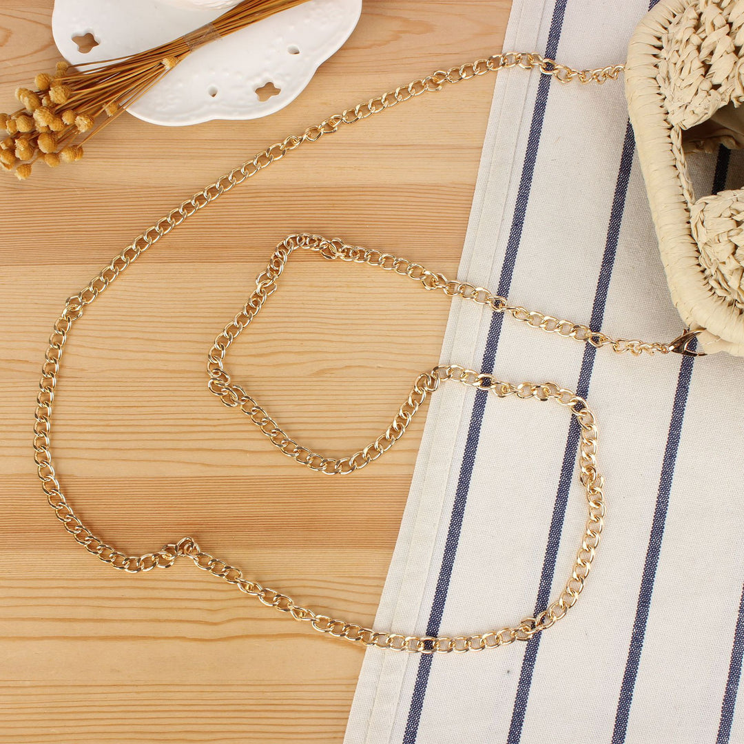 Handmade macrame bag with chain shoulder strap Bowlift