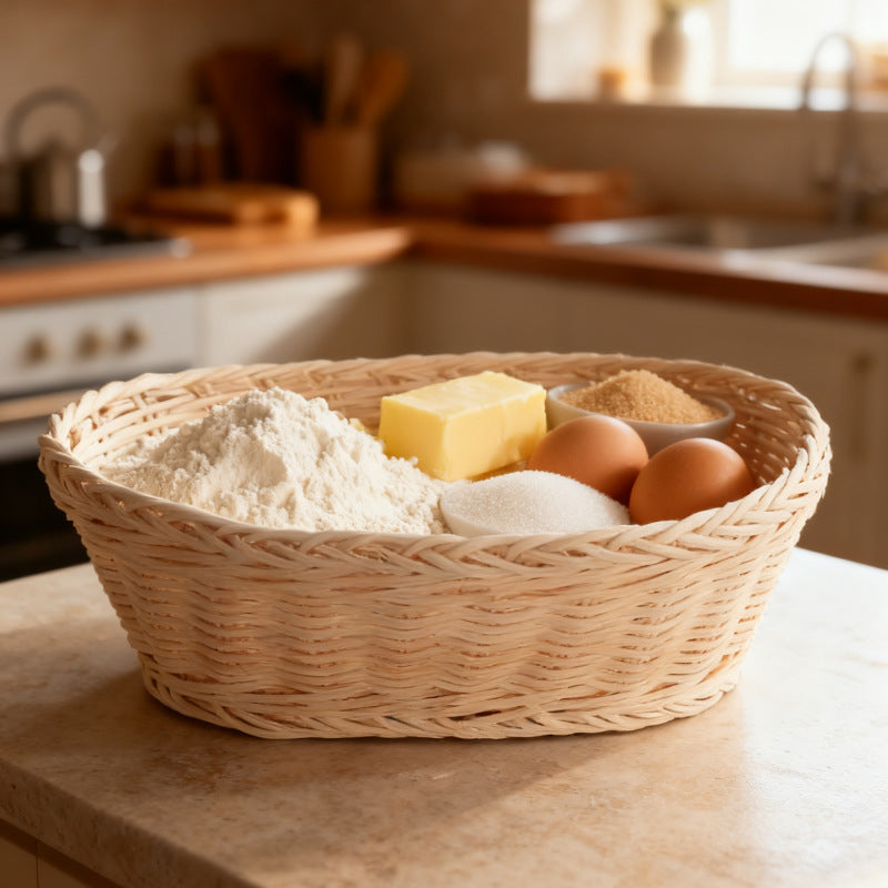 Handcrafted Woven Fruit Basket Bowlift