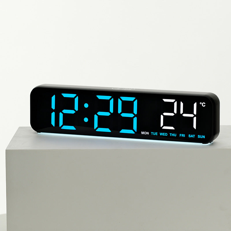 Digital LED alarm clock with temperature and day of the week digits Bowlift