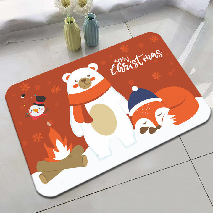 Festive Holiday-Themed Bath Mat Bowlift