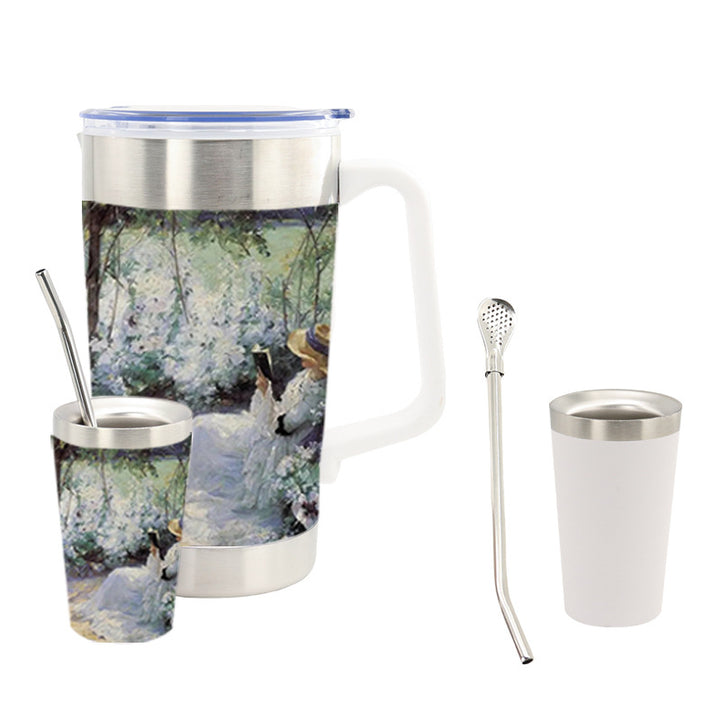 Women's insulated coffee cup with ergonomic handle Bowlift
