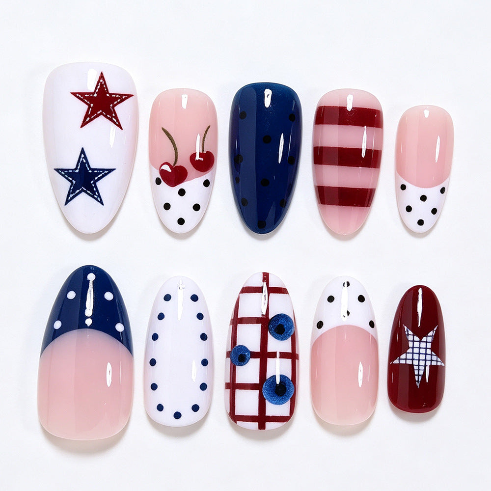 Themed Decorative Press-On Nail Set Bowlift