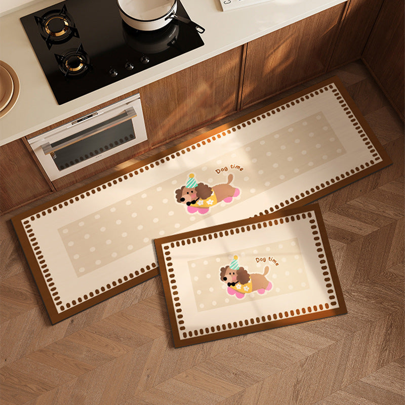 Cartoon-Themed Kitchen Mat