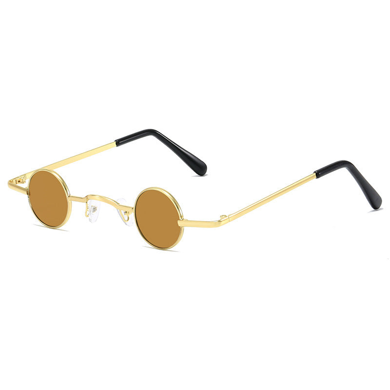 Retro-Inspired Round Metal Frame Sunglasses Bowlift