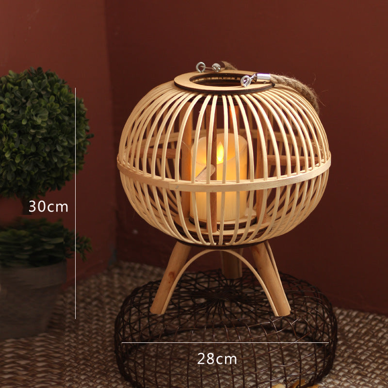 Stylish hanging lamp made of natural material Bowlift