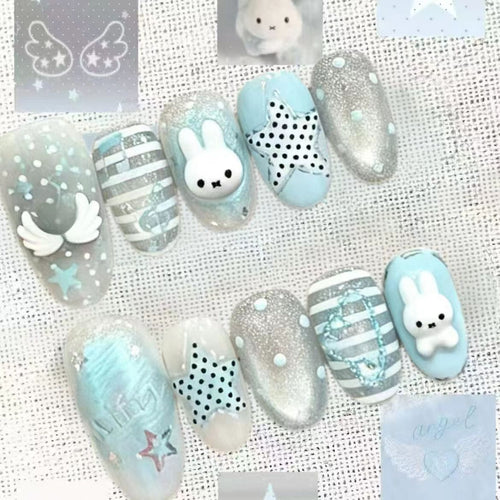Whimsical Bunny Nail Art Set Bowlift