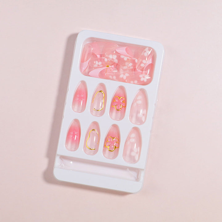 Premium Press-On Nail Set with Decorative Accents Bowlift