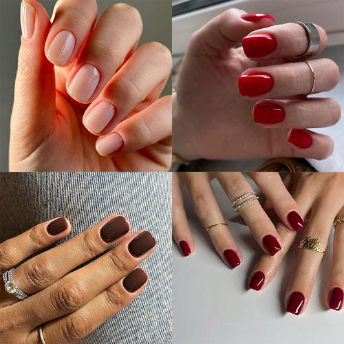 Artful Nail Extensions with Elegant Glossy Finish Bowlift