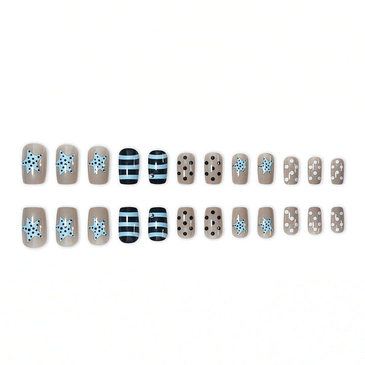 Artistic Press-On Nail Design Bowlift