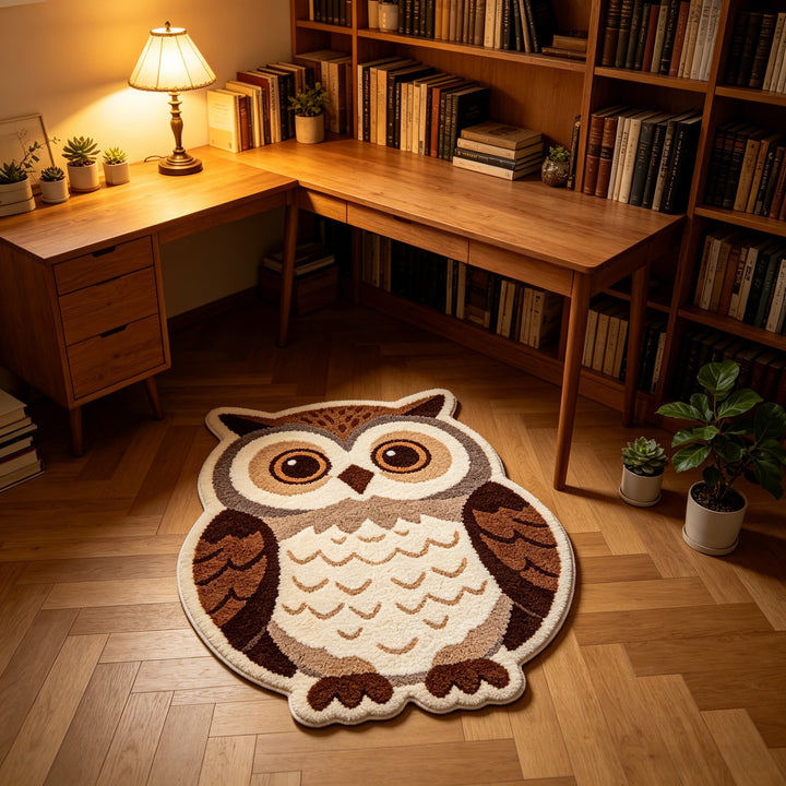 Plush Bear-Shaped Area Rug