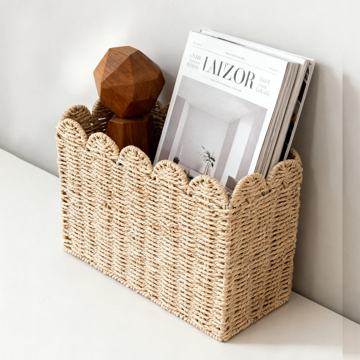Decorative storage basket made of high-quality natural material Bowlift