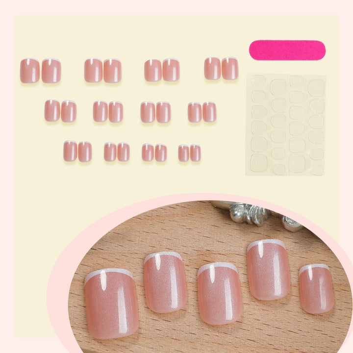 Artificial nail set with gentle petal finish and flexible fit Bowlift