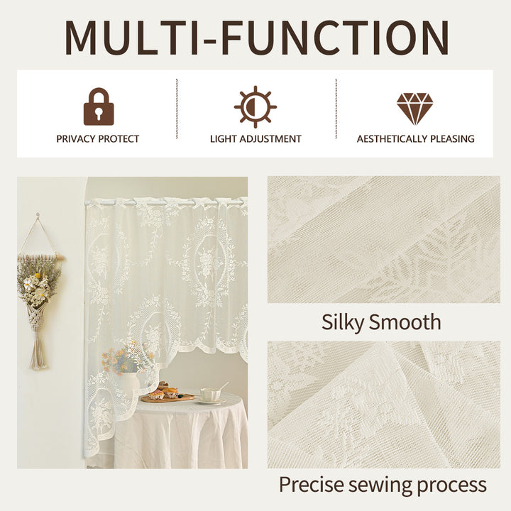 Floral Lace Window Curtain