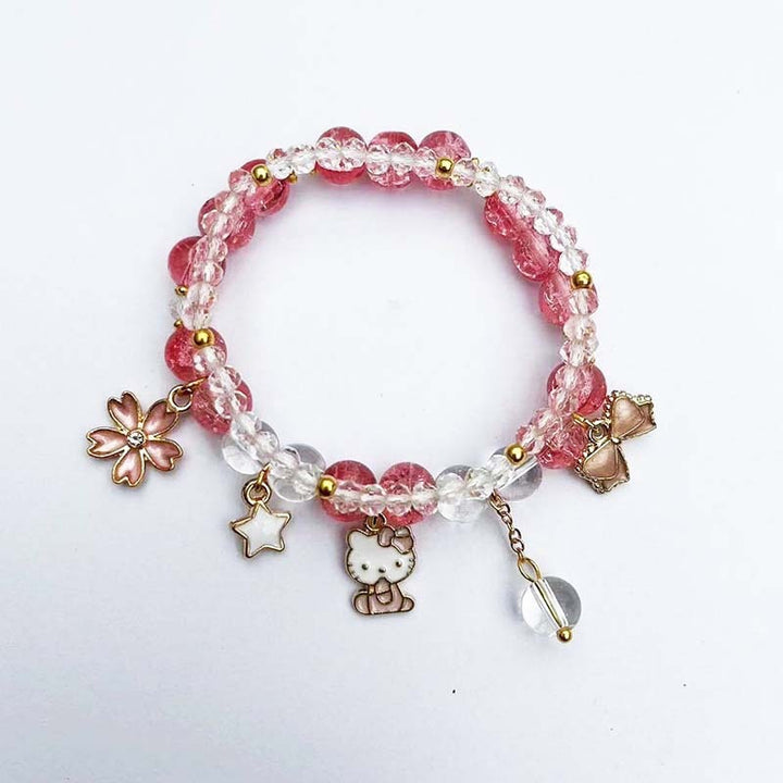 Elegant bracelet with animal and glitter pendants Bowlift