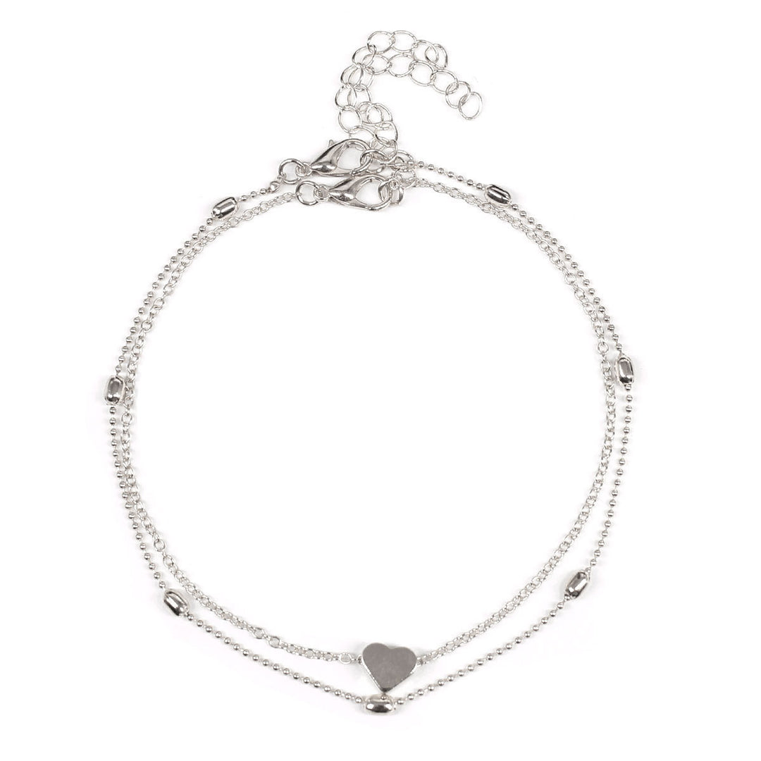 Double Layered Heart Charm Necklace Bowlift