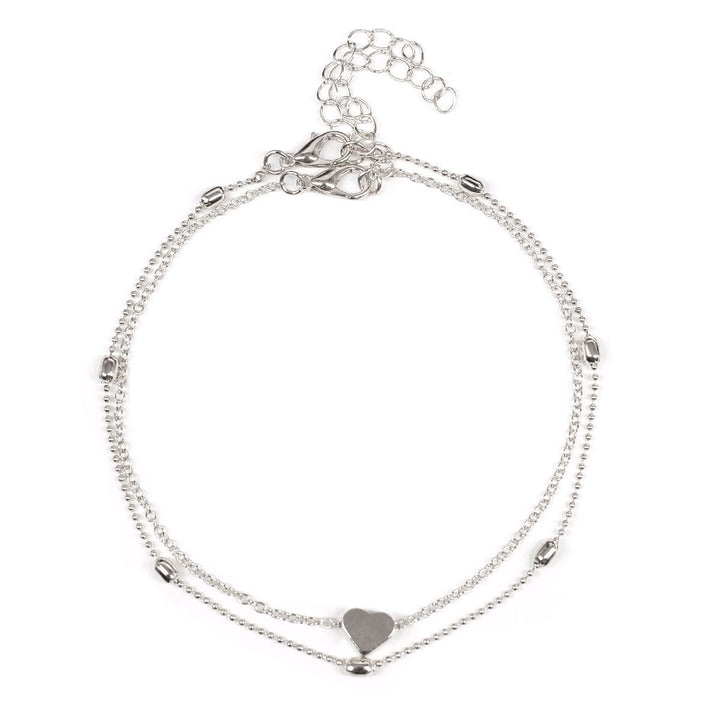 Double Layered Heart Charm Necklace Bowlift