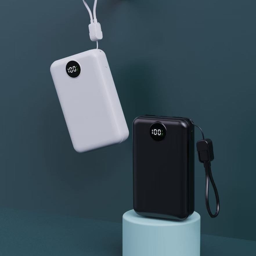 Portable power bank with integrated digital display and intelligent charging function Bowlift