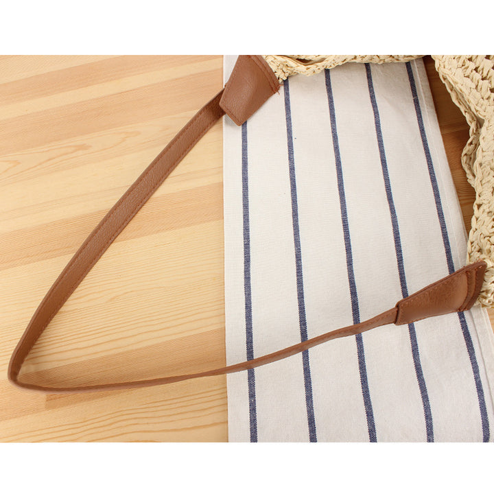 Handcrafted macrame bag with elegant leather accent Bowlift
