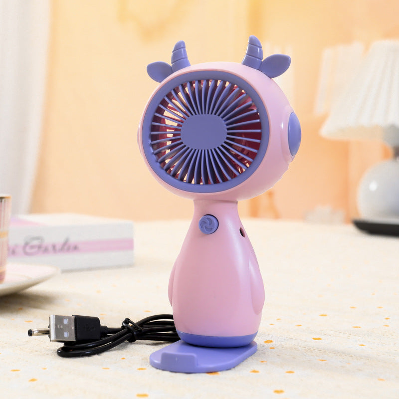 Women Portable Mini-Fan in Cute Animal Design Bowlift
