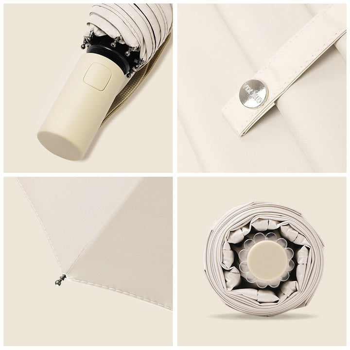 Ladies Automatic Folding Umbrella with Ergonomic Design and Wind Resistant Technology Bowlift