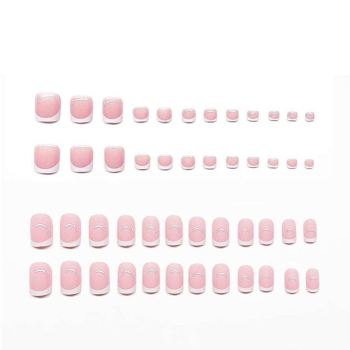 Elegant French Tip Nail Set Bowlift