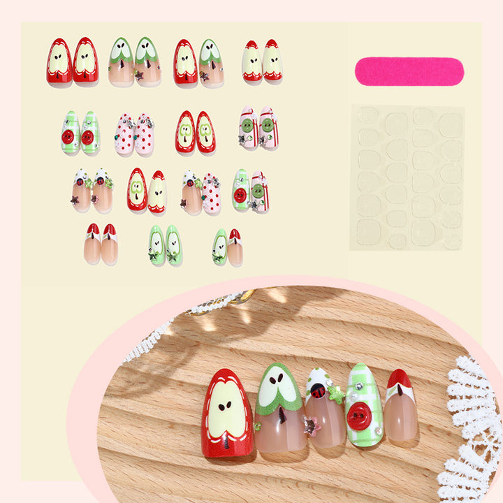 Thematic Holiday Press-On Nail Art Set Bowlift