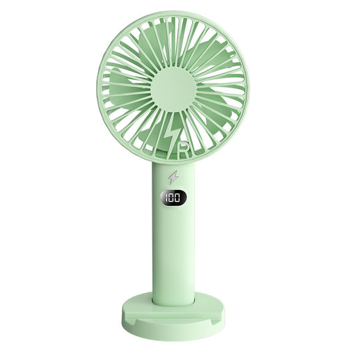 Unisex Portable Hand Fan with Digital Display Bowlift