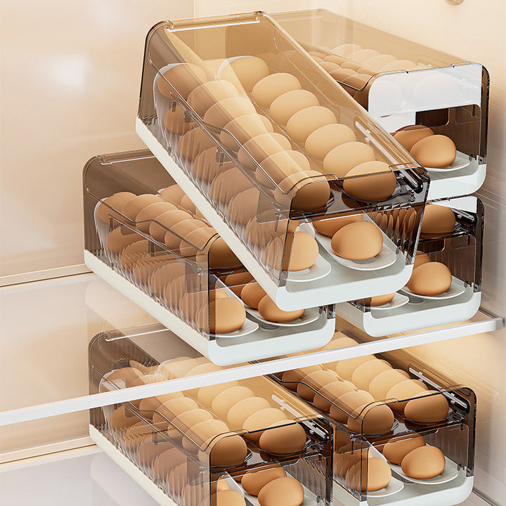 Countertop Transparent Airtight Large-Capacity Egg Storage Organizer Bowlift