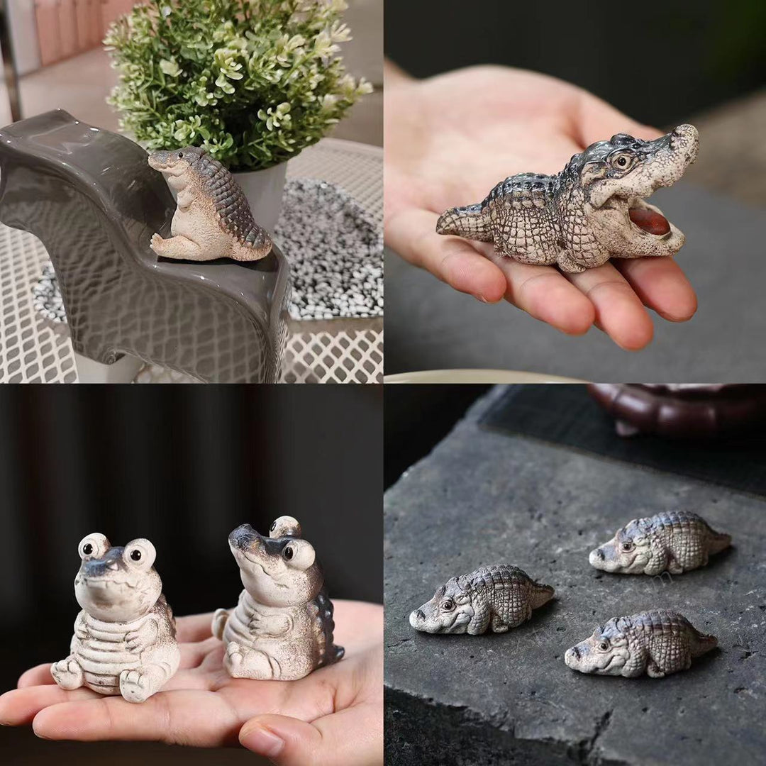 Decorative Crocodile Figurine Bowlift