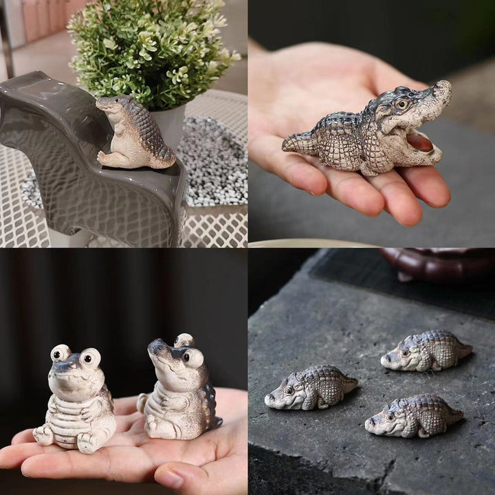 Decorative Crocodile Figurine Bowlift