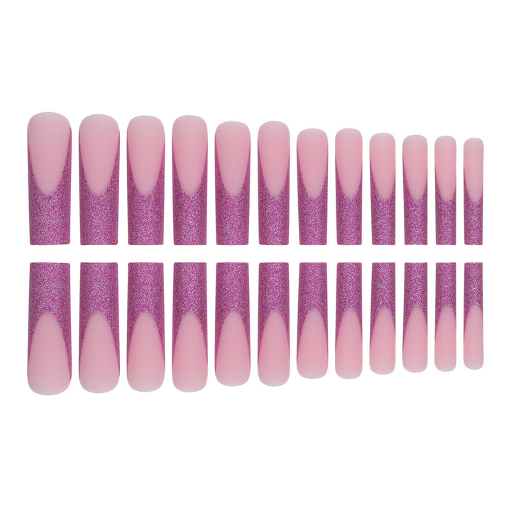 Glamorous Glitter-Accent Stiletto Press-On Nails Bowlift