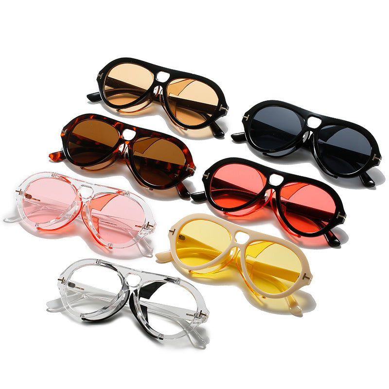 Retro-Inspired Shield Sunglasses Bowlift