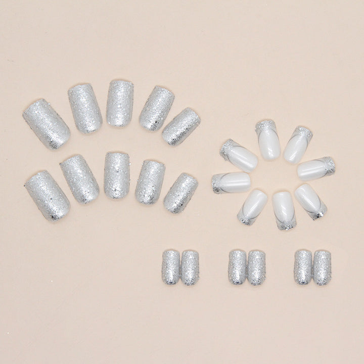 Elegant Crystal Accent Press-On Nail Tips Bowlift