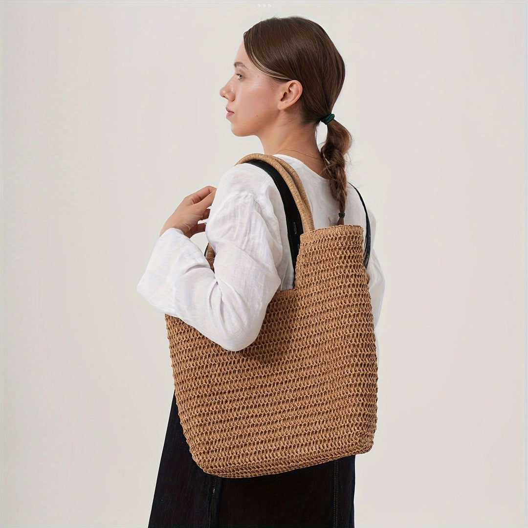 Handcrafted natural fiber tote bag Bowlift
