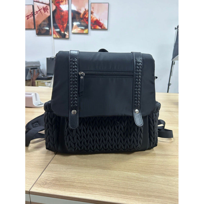 Padded backpack with braided design Bowlift