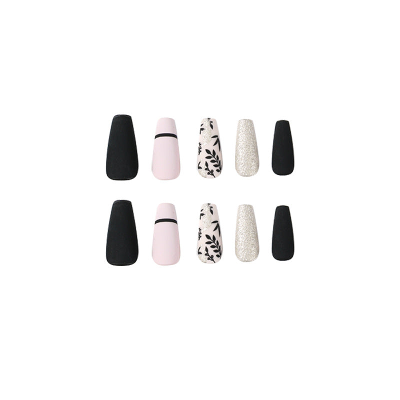 Artful Nail Extensions with Elegant Decoration Bowlift