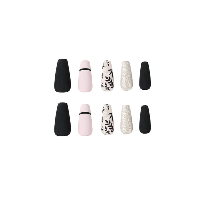 Artful Nail Extensions with Elegant Decoration Bowlift
