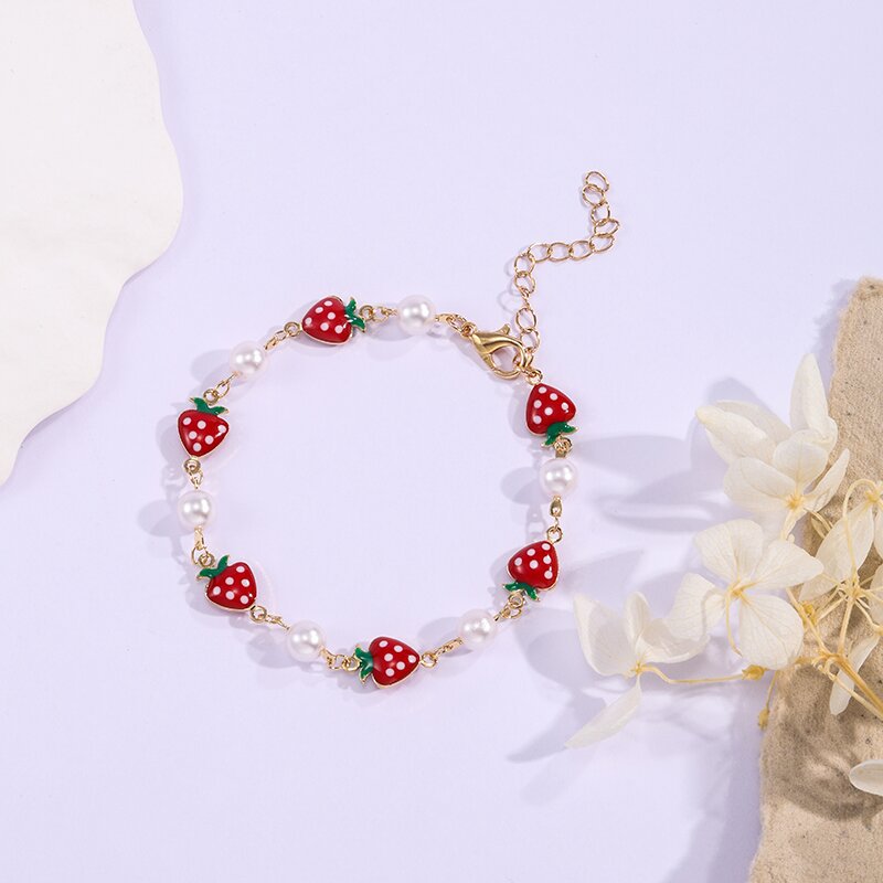 Strawberry Charm Necklace Bowlift
