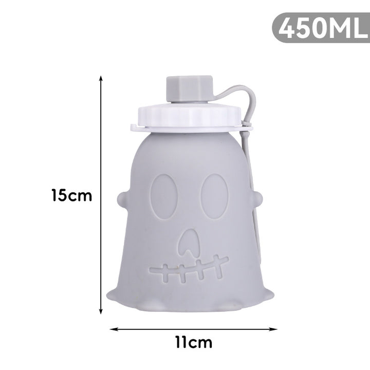 Unisex silicone drinking bottle with ghost design Bowlift
