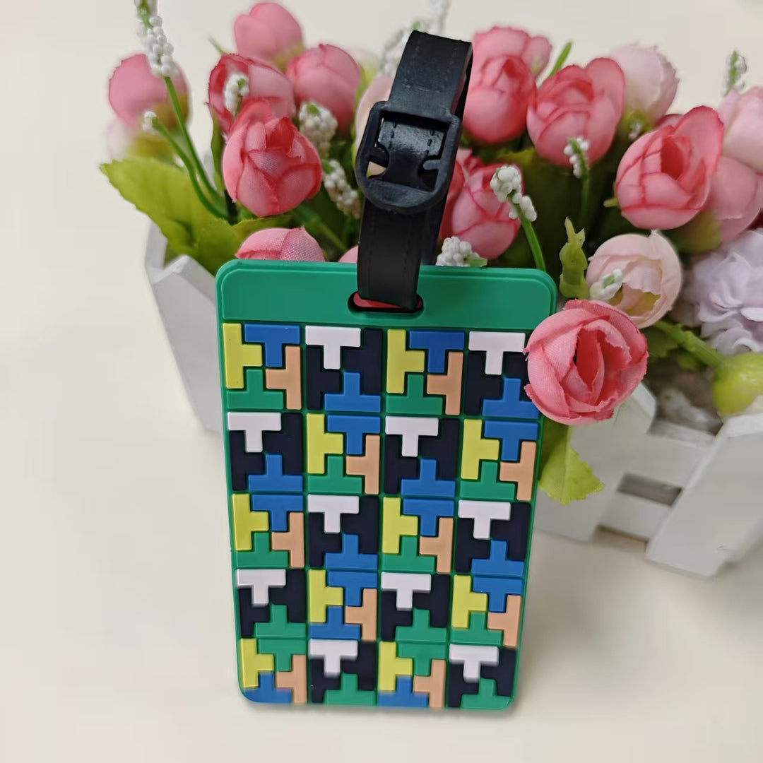 Unisex Geometric Patterned Luggage Identifier Bowlift