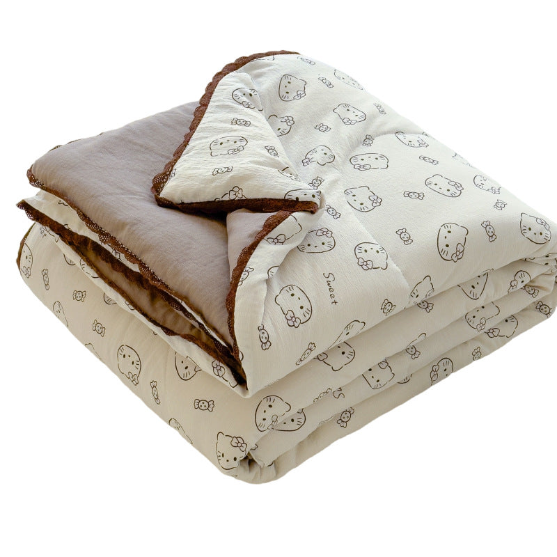 Ladies comfort duvet with delicate floral pattern and high-quality filling Bowlift